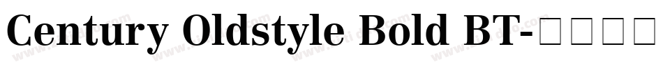 Century Oldstyle Bold BT字体转换